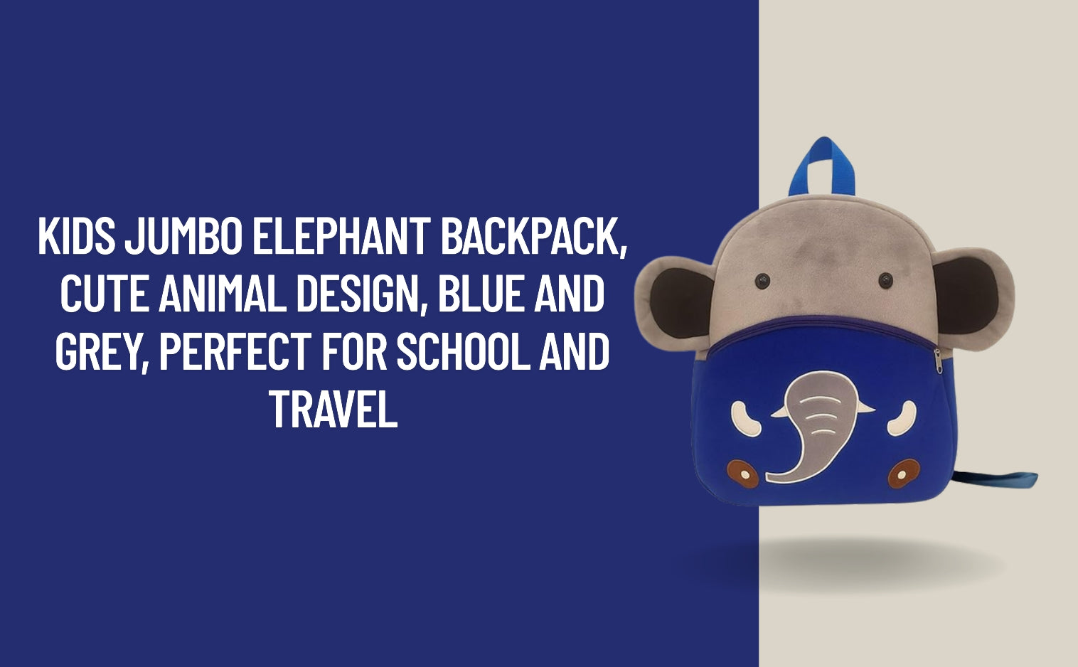 Jumbo Elephant Soft Plush Kids Backpack