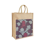 Burgandy Re Usable Jute Shopping Bags