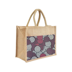 Burgandy Re Usable Jute Shopping Bags