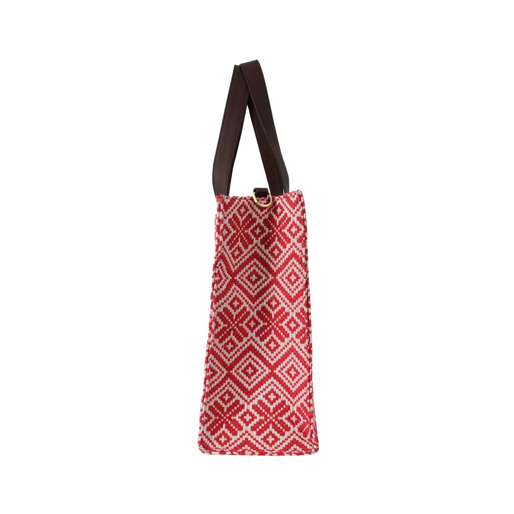 Red Premium Patterned Hand Bag For Women
