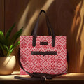Red Premium Patterned Hand Bag For Women
