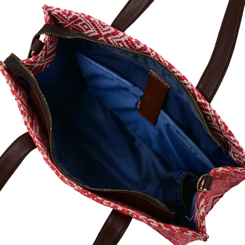 Red Premium Patterned Hand Bag For Women