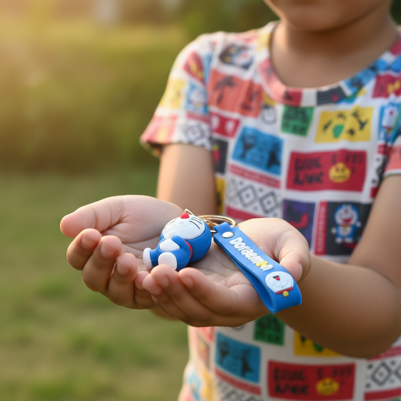 Doraemon Silicone Keyring Accessories for Kids