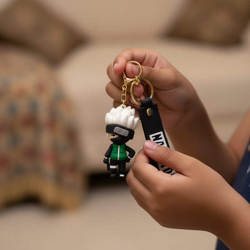 Naruto Black Silicone Keyring Accessories for Kids