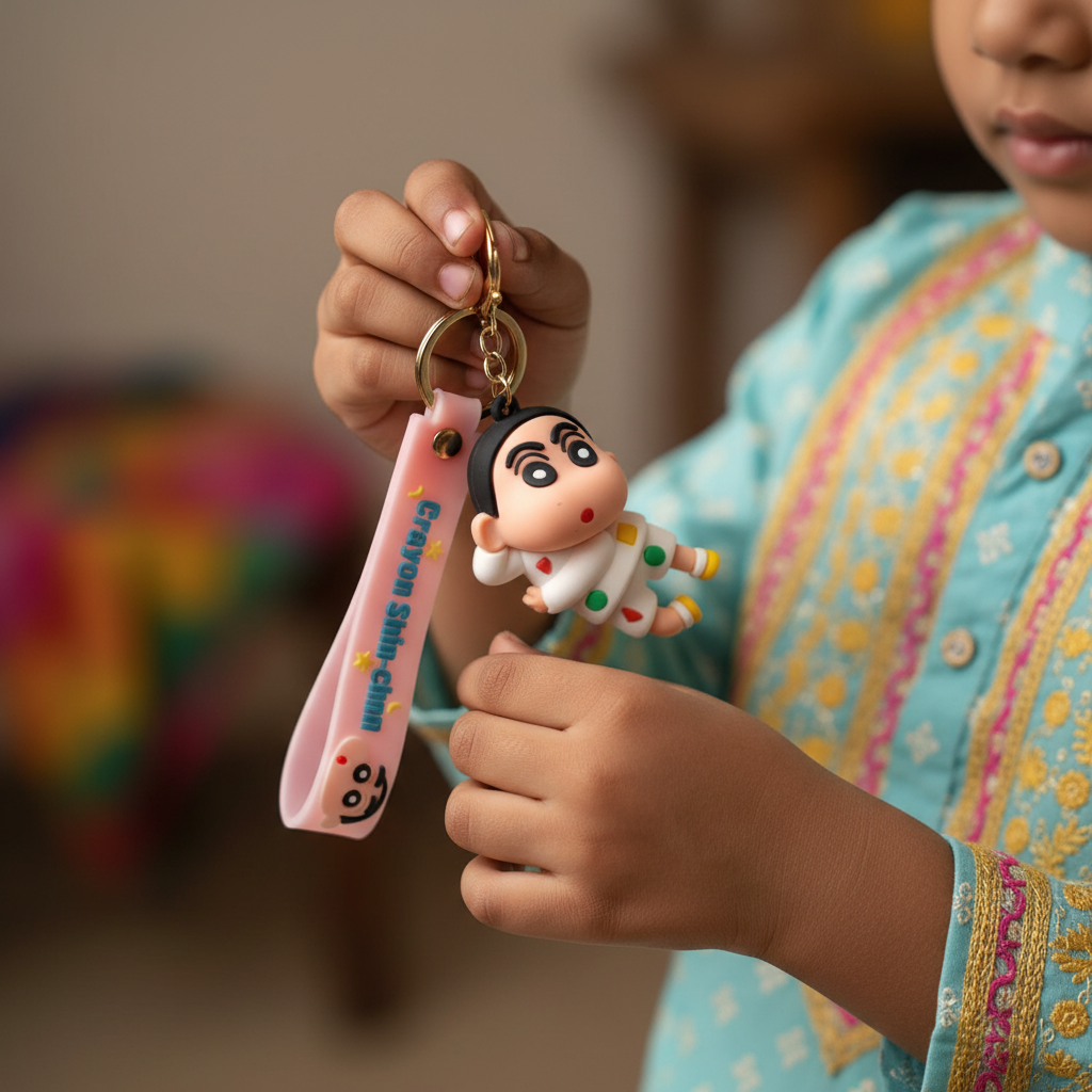 Shinchan Silicone Keyring Accessories for Kids