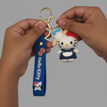 Blue Kitty Silicone Keyring Accessories for Kids