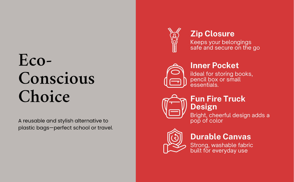 Red Fire Truck Soft Plush Kids Backpack