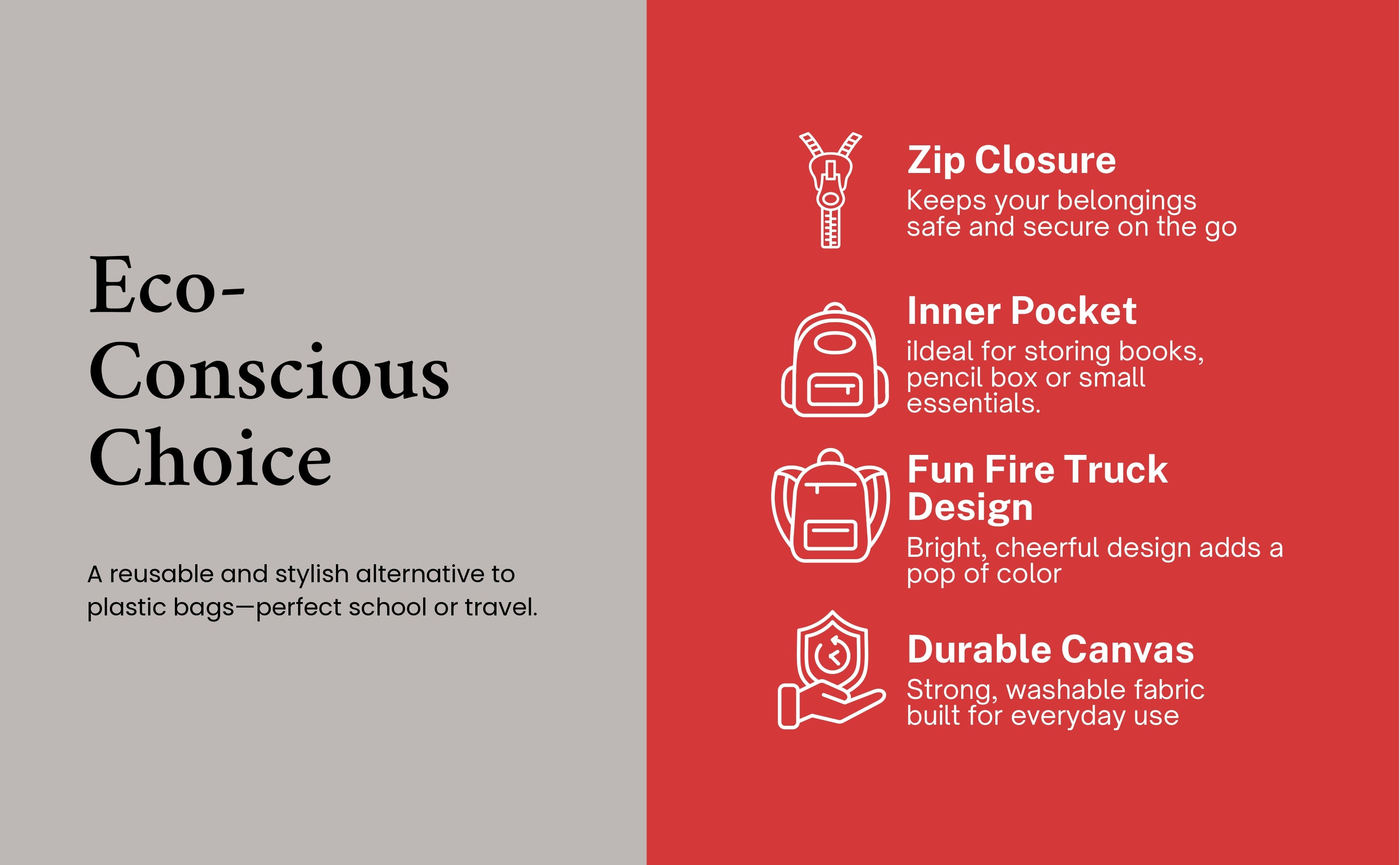 Red Fire Truck Soft Plush Kids Backpack