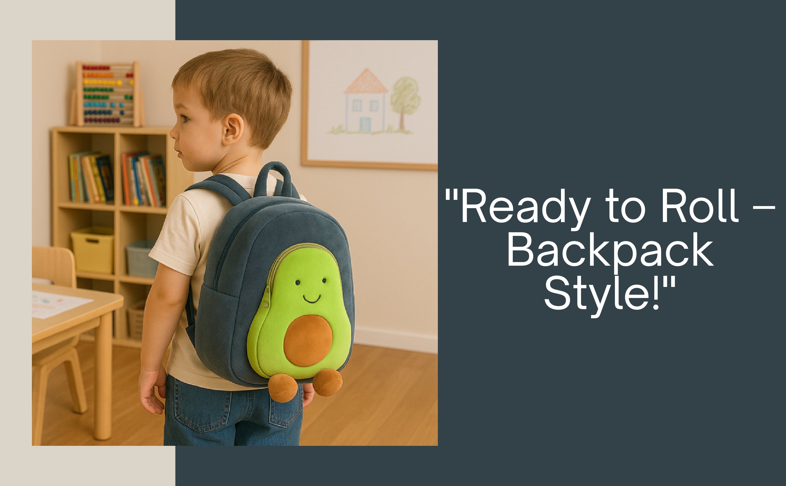 Avacado Soft Plush Kids Backpack
