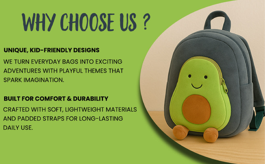 Avacado Soft Plush Kids Backpack