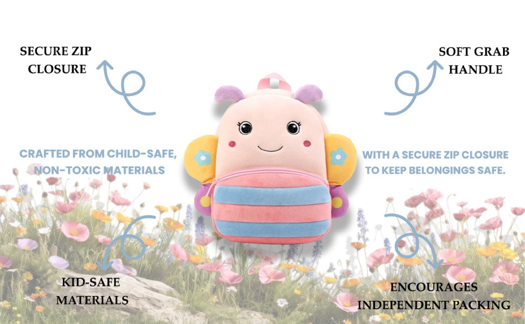 Bumble Bee Soft Plush Kids Backpack