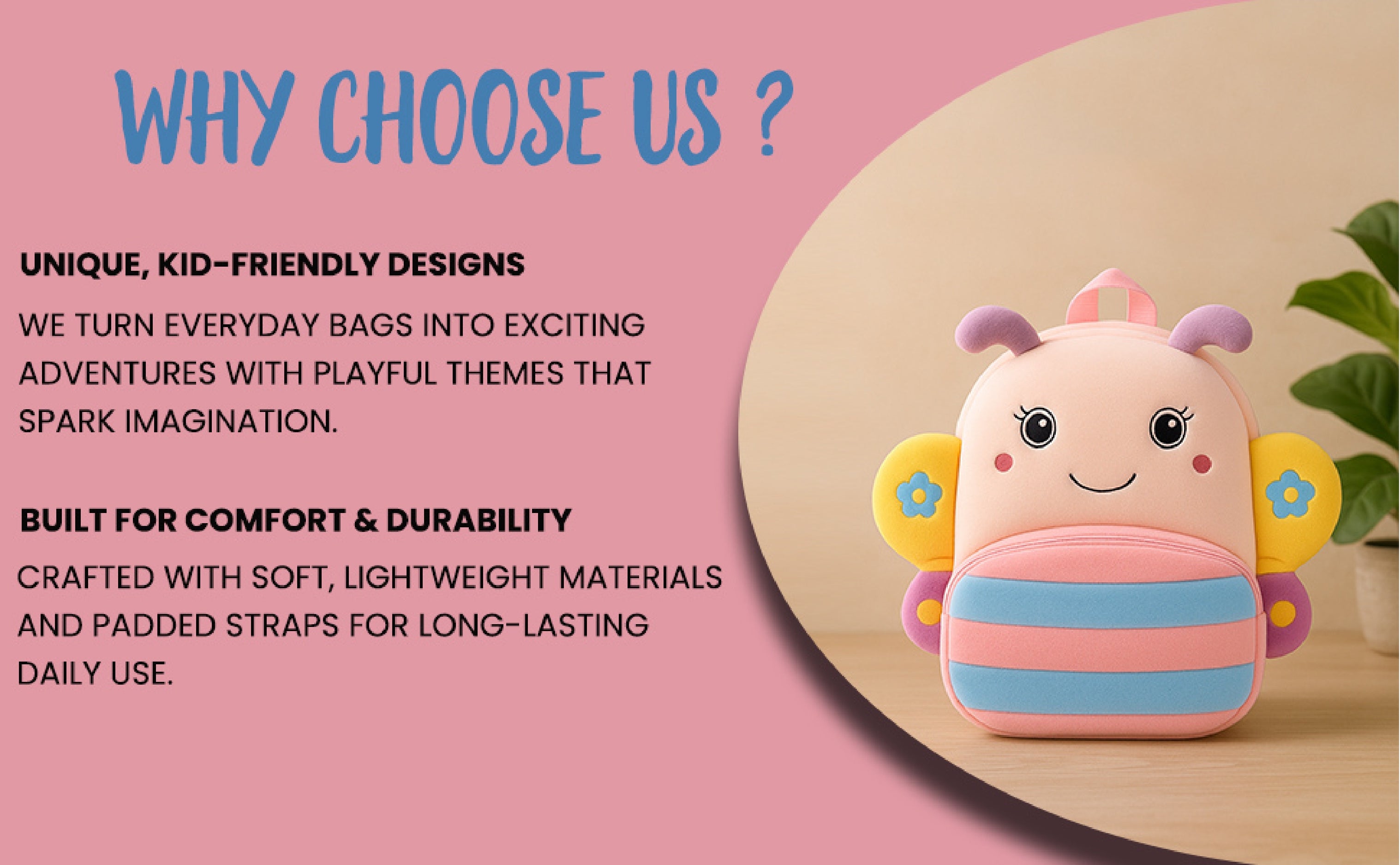 Bumble Bee Soft Plush Kids Backpack