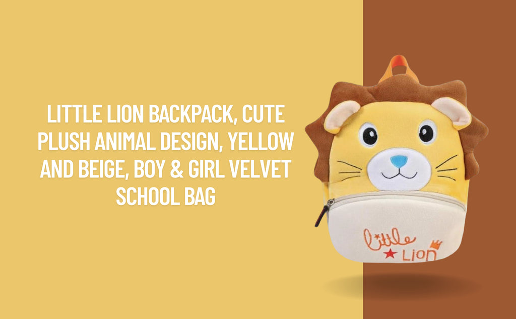 Little Lion Soft Plush Kids Backpack
