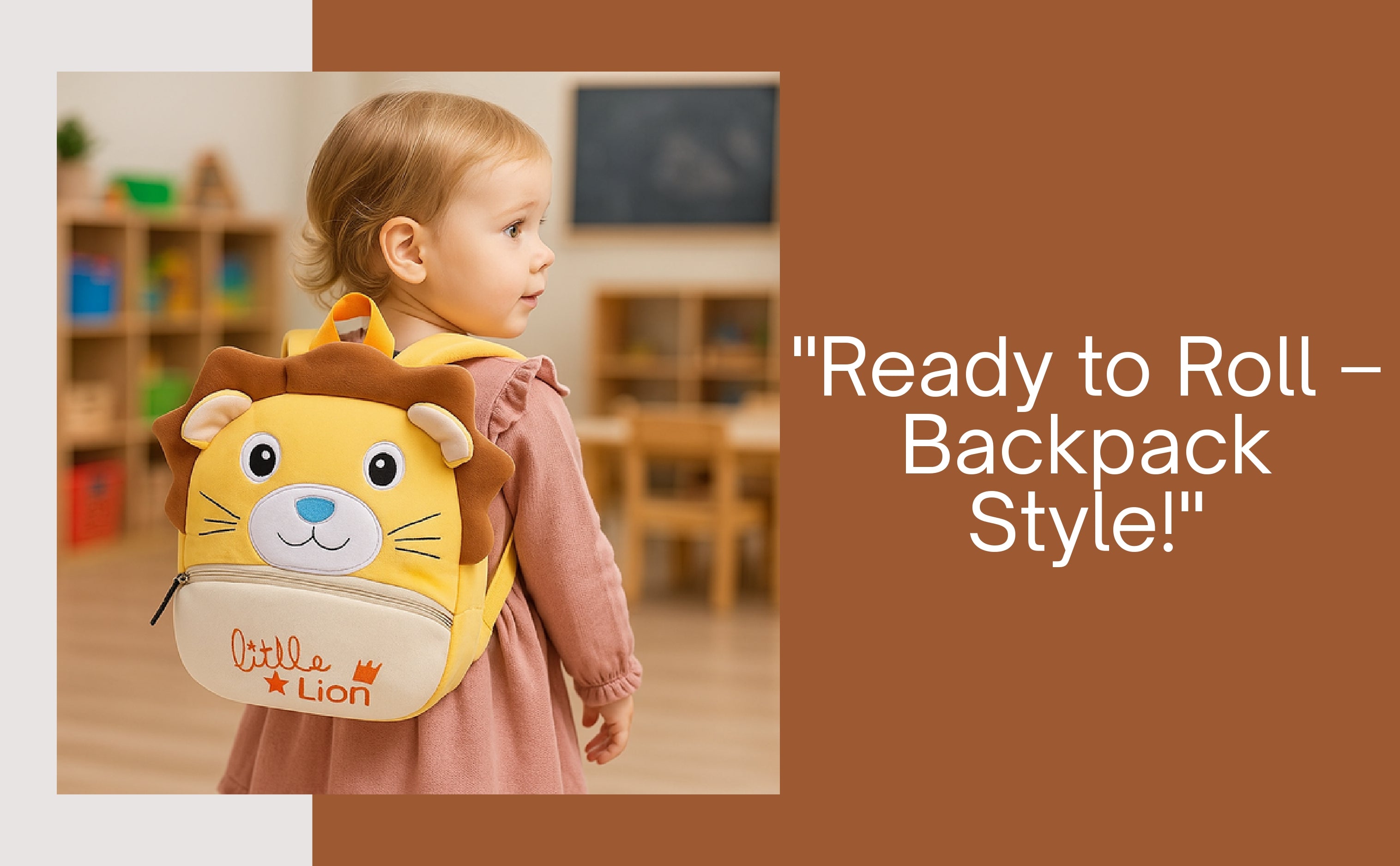Little Lion Soft Plush Kids Backpack