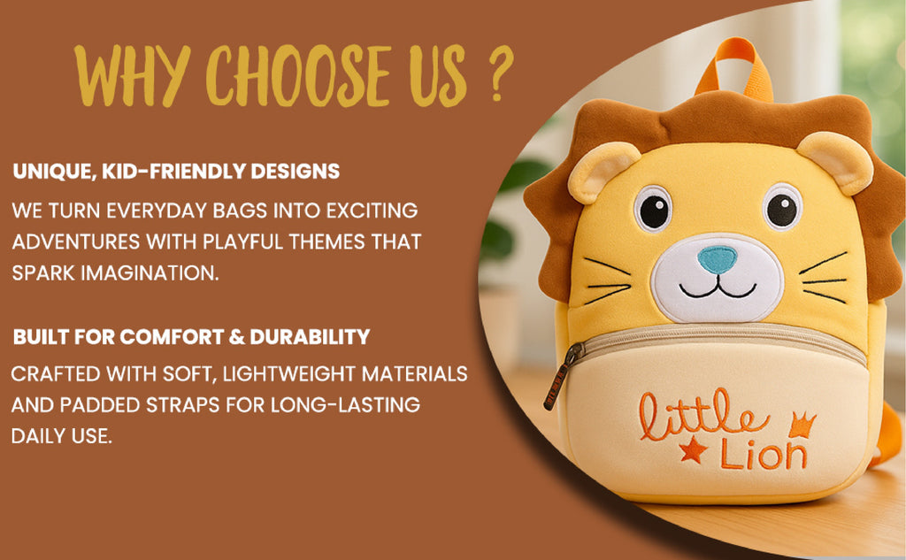 Little Lion Soft Plush Kids Backpack