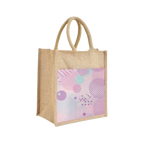 Pink Re Usable Jute Shopping Bags