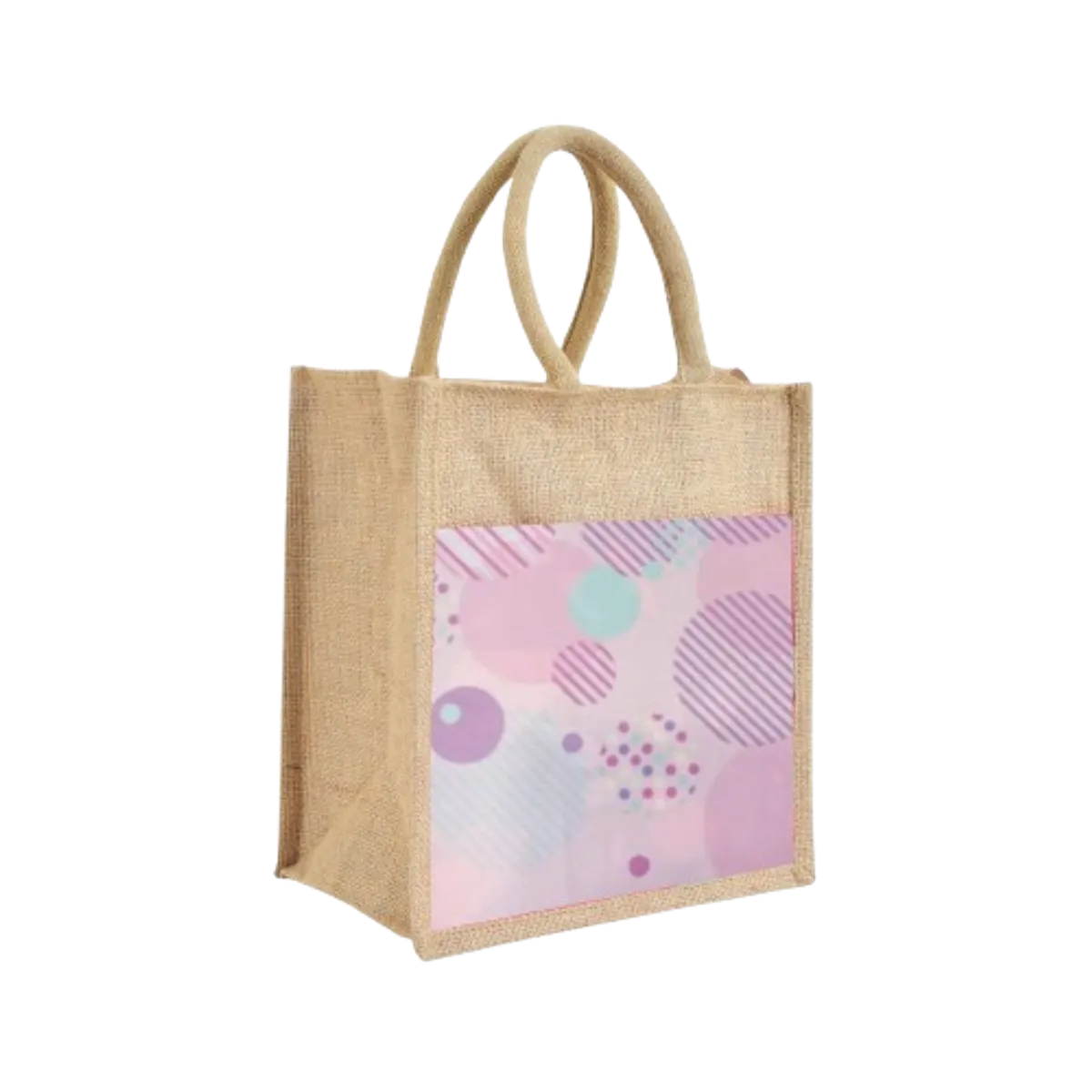 Pink Re Usable Jute Shopping Bags