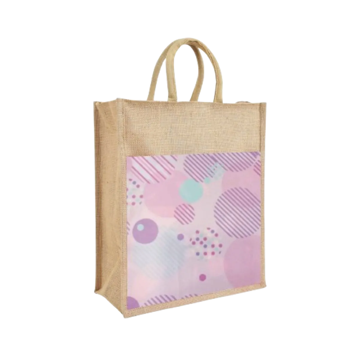 Pink Re Usable Jute Shopping Bags