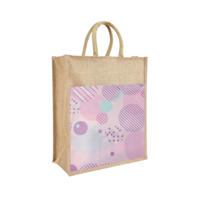 Pink Re Usable Jute Shopping Bags