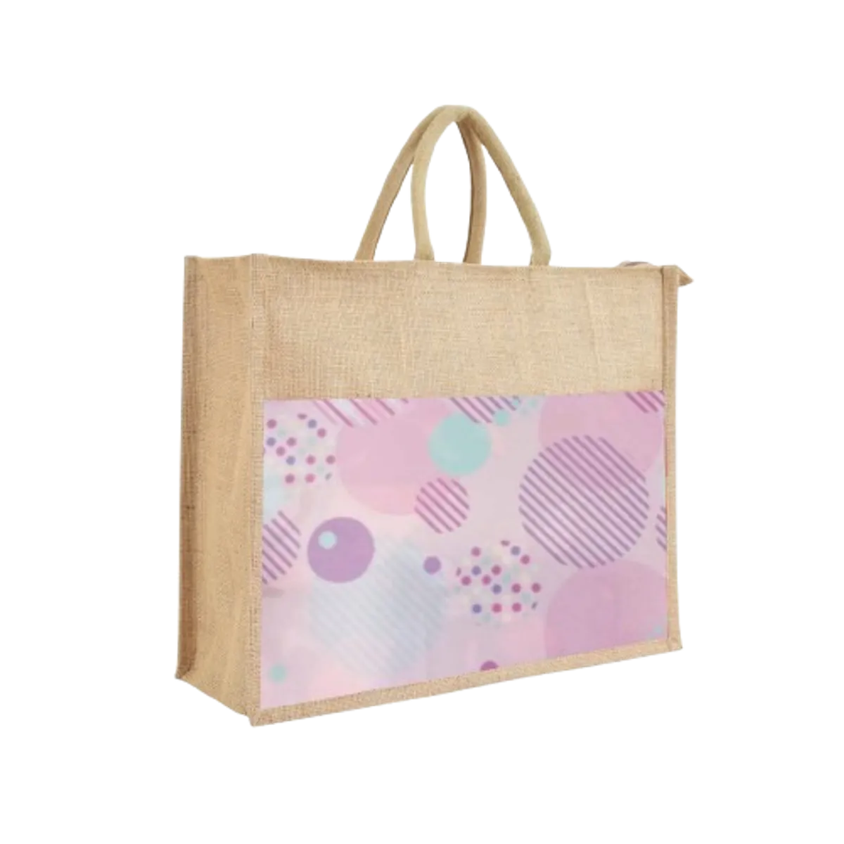 Pink Re Usable Jute Shopping Bags