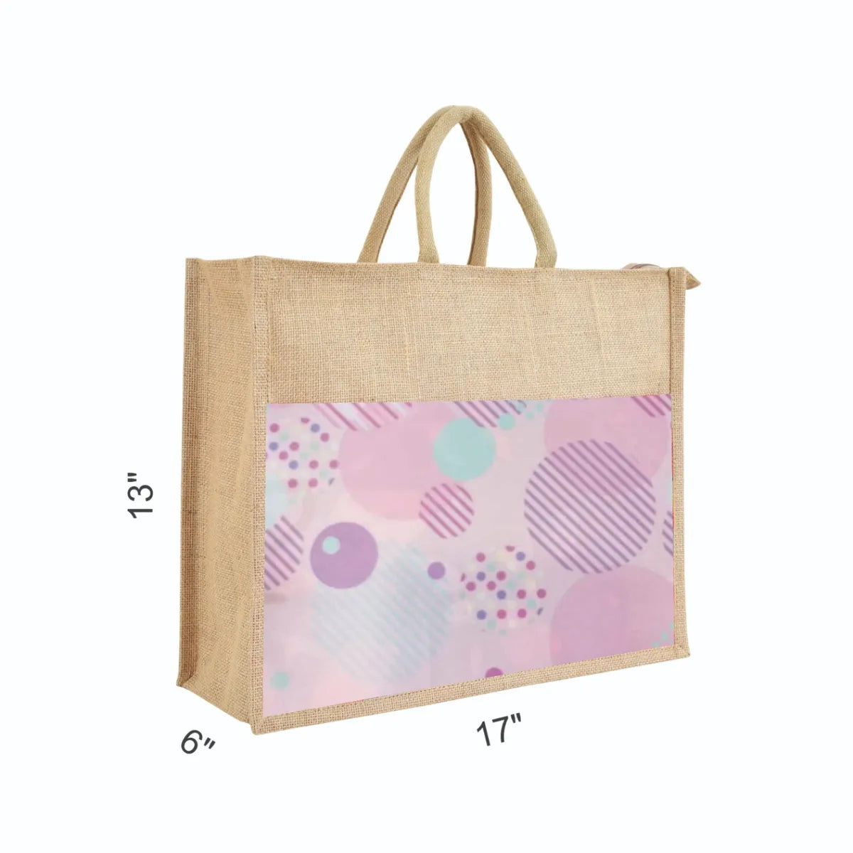 Pink Re Usable Jute Shopping Bags