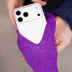 Knitted Stretchable Sling Crossbody Sling - Purple