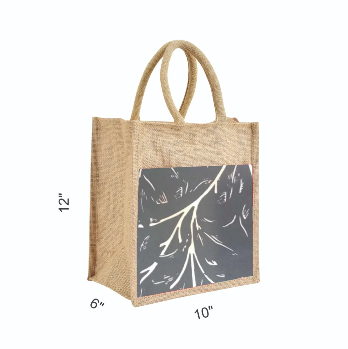 Grey Re Usable Jute Shopping Bags