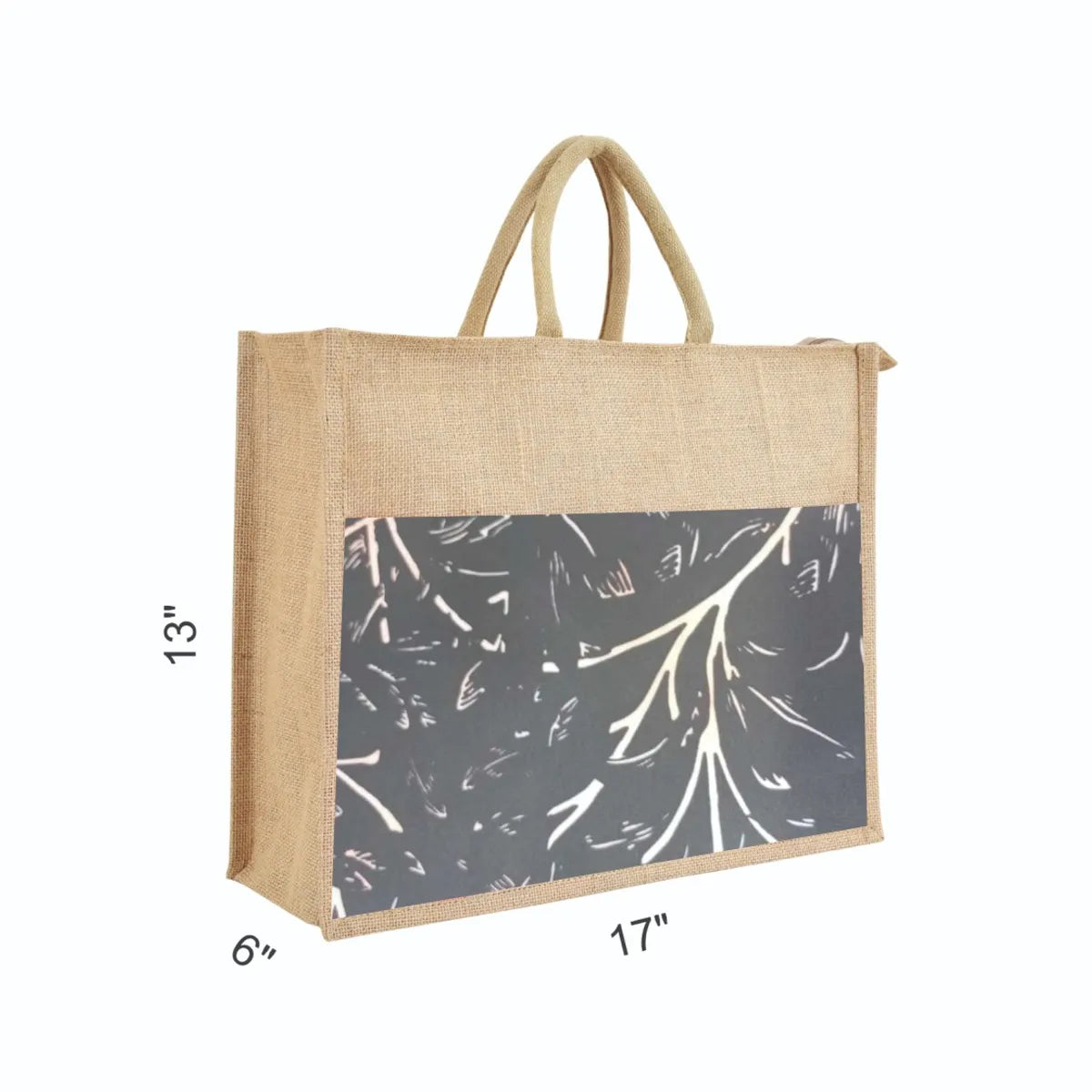Grey Re Usable Jute Shopping Bags