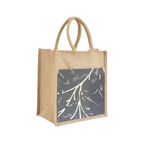 Grey Re Usable Jute Shopping Bags