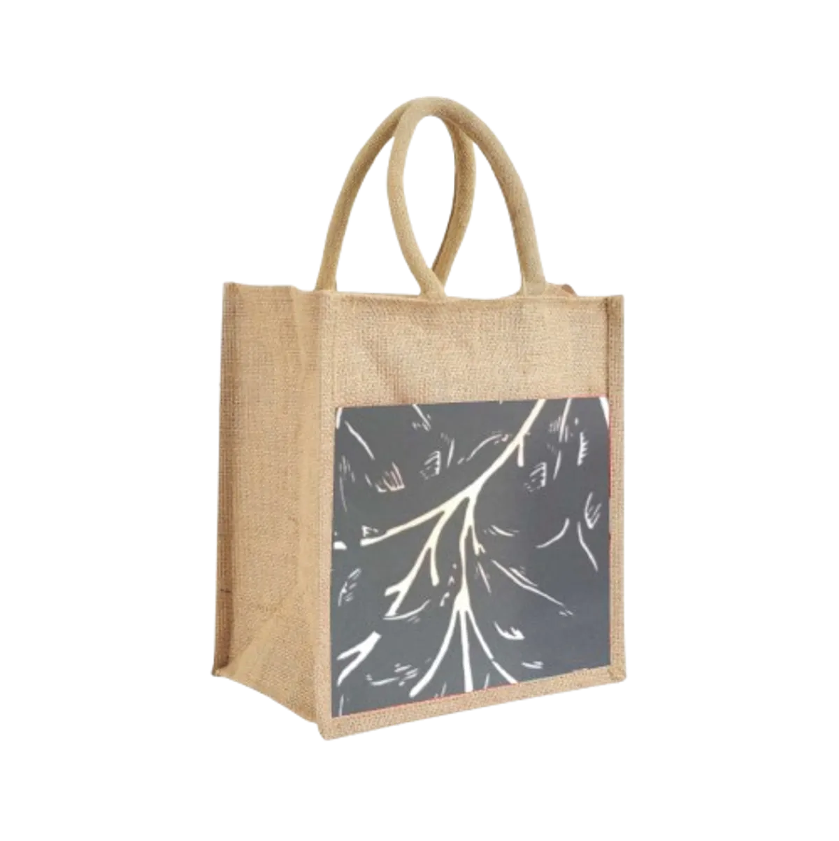 Grey Re Usable Jute Shopping Bags