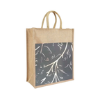 Grey Re Usable Jute Shopping Bags