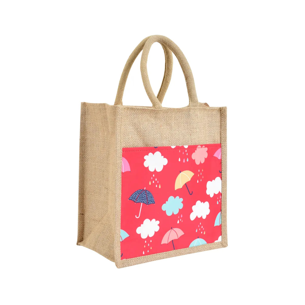 Red Re Usable Jute Shopping Bags