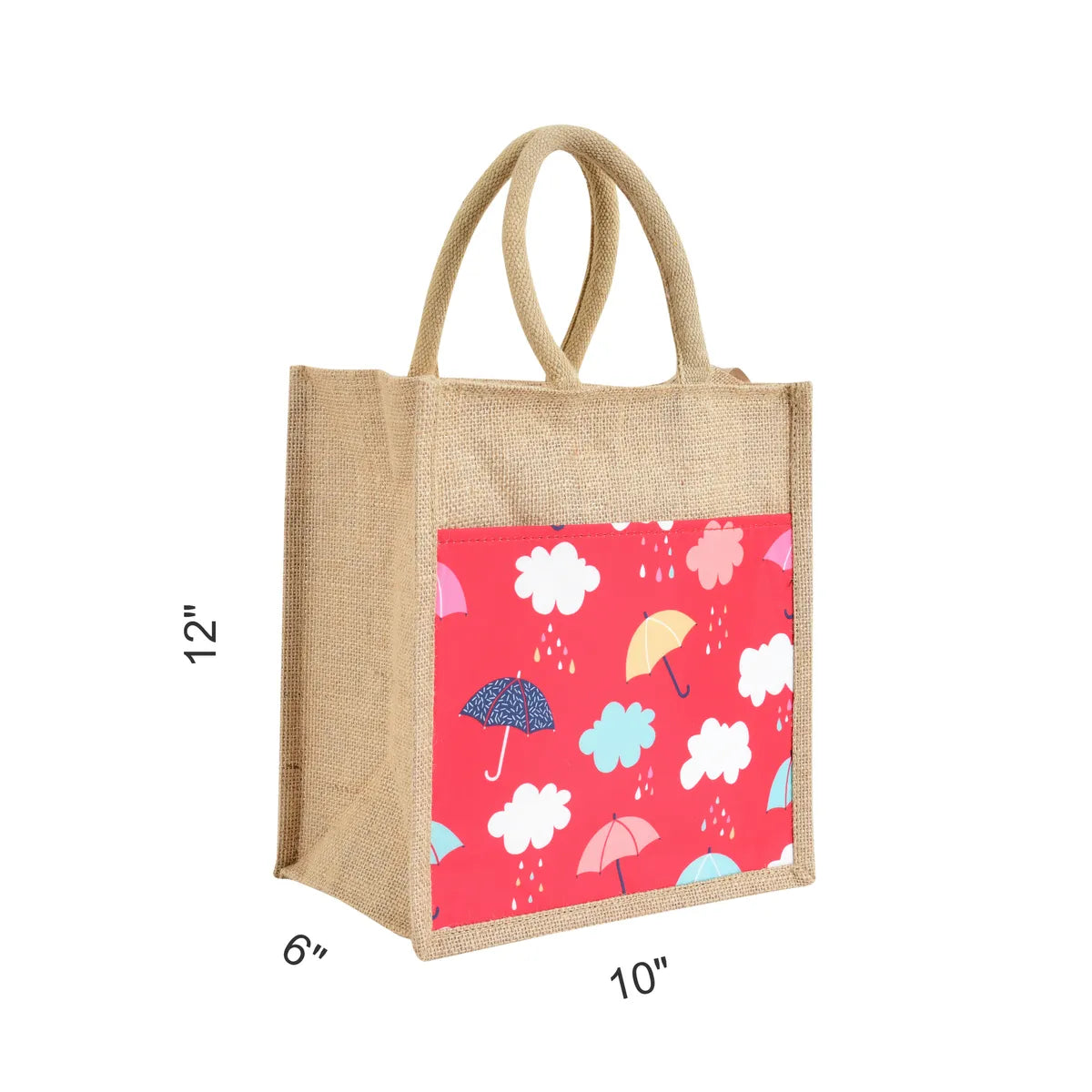 Red Re Usable Jute Shopping Bags