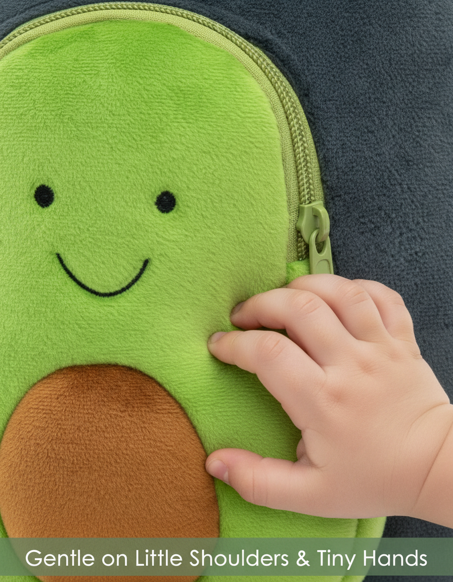 Avacado Soft Plush Kids Backpack