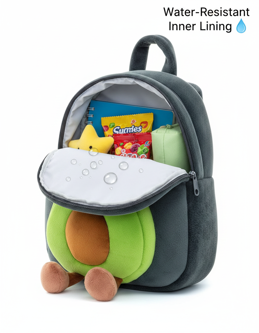 Avacado Soft Plush Kids Backpack