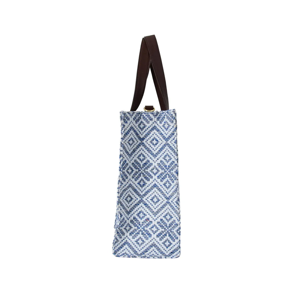 Blue Premium Handwoven Hand Bag For Women