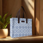 Blue Premium Handwoven Hand Bag For Women