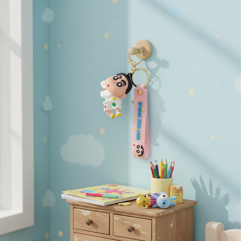 Shinchan Silicone Keyring Accessories for Kids
