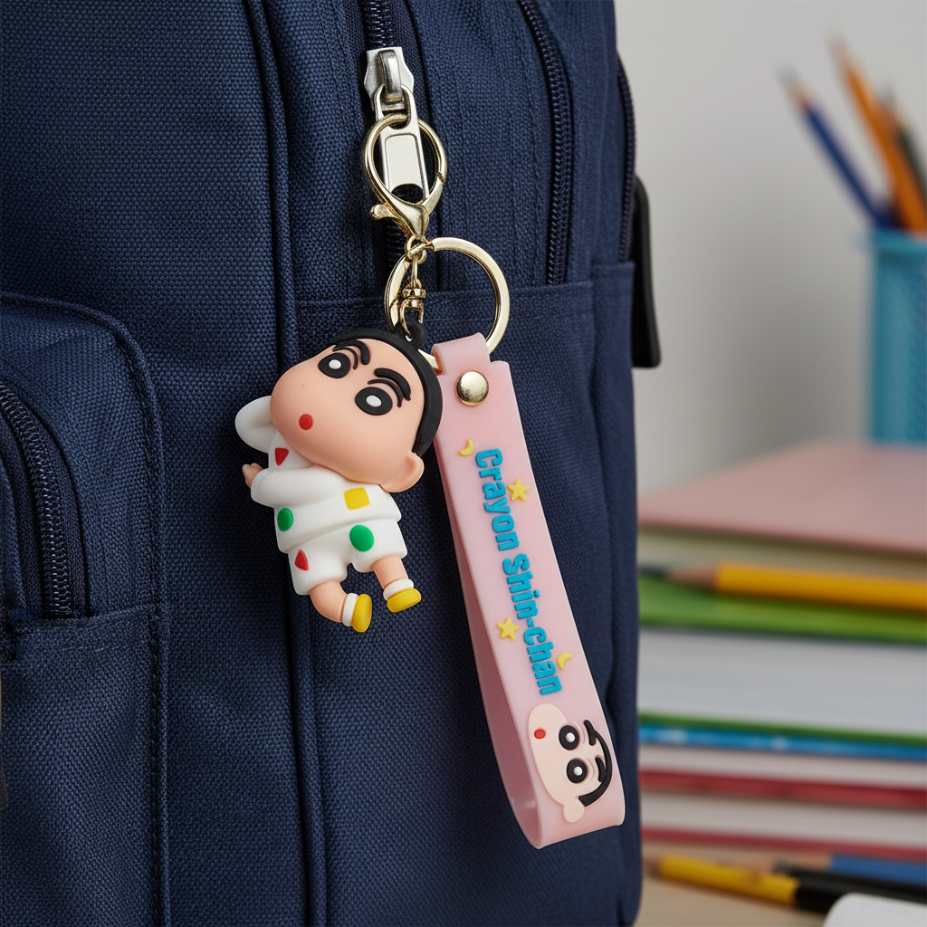 Shinchan Silicone Keyring Accessories for Kids