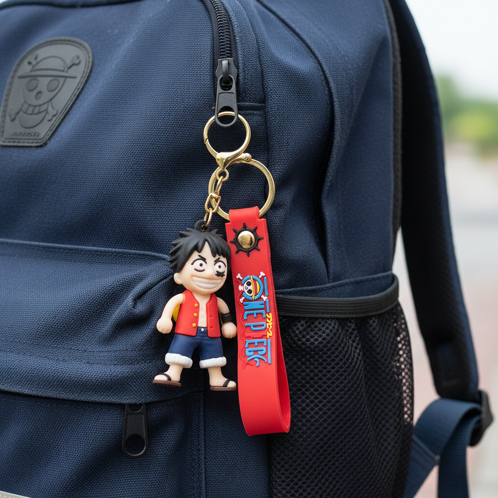 Luffy Silicone Keyring Accessories for Kids