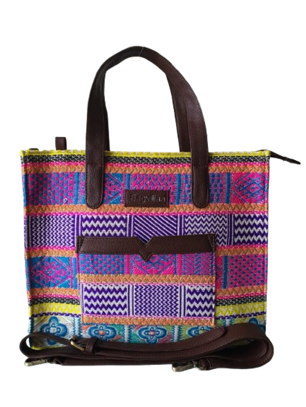 Purple And Pink Premium Handwoven Hand Bag For Women
