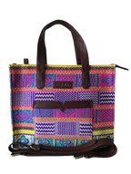 Purple And Pink Premium Handwoven Hand Bag For Women