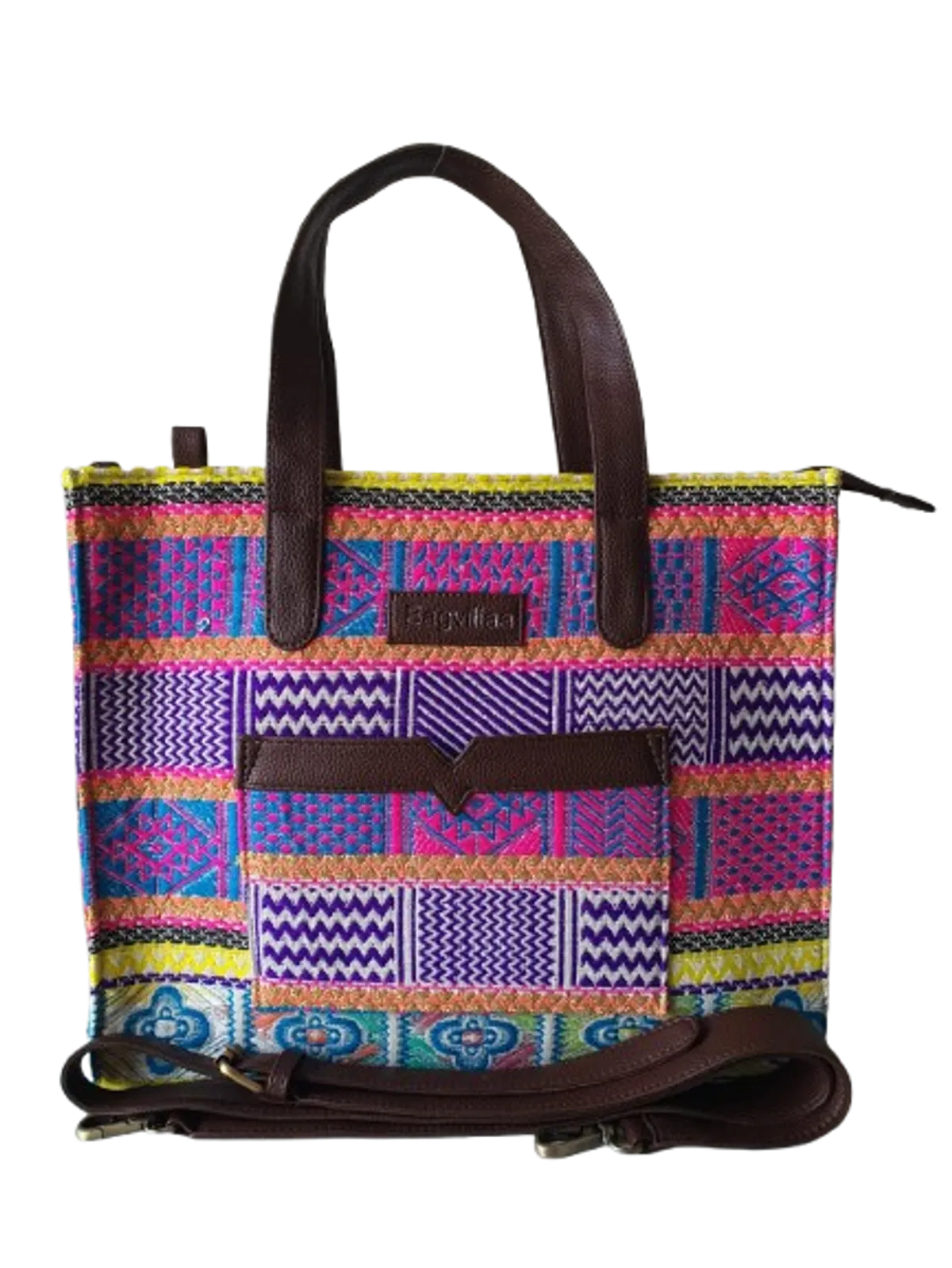 Purple And Pink Premium Handwoven Hand Bag For Women