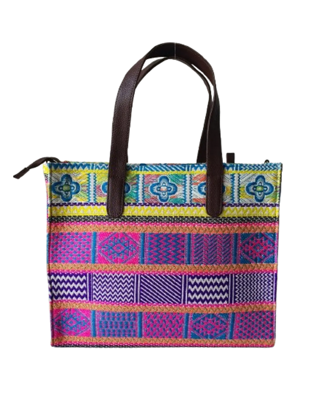 Purple And Pink Premium Handwoven Hand Bag For Women