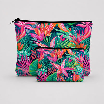 Tropical Beach Pouch Set Of 2 Pieces