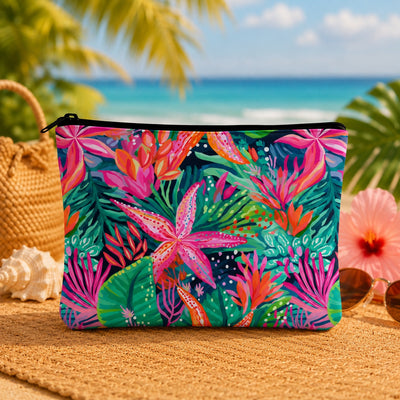 Tropical Beach Pouch Set Of 2 Pieces