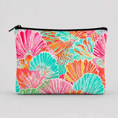 Colouful  Coral Pouch Set Of 2 Pieces