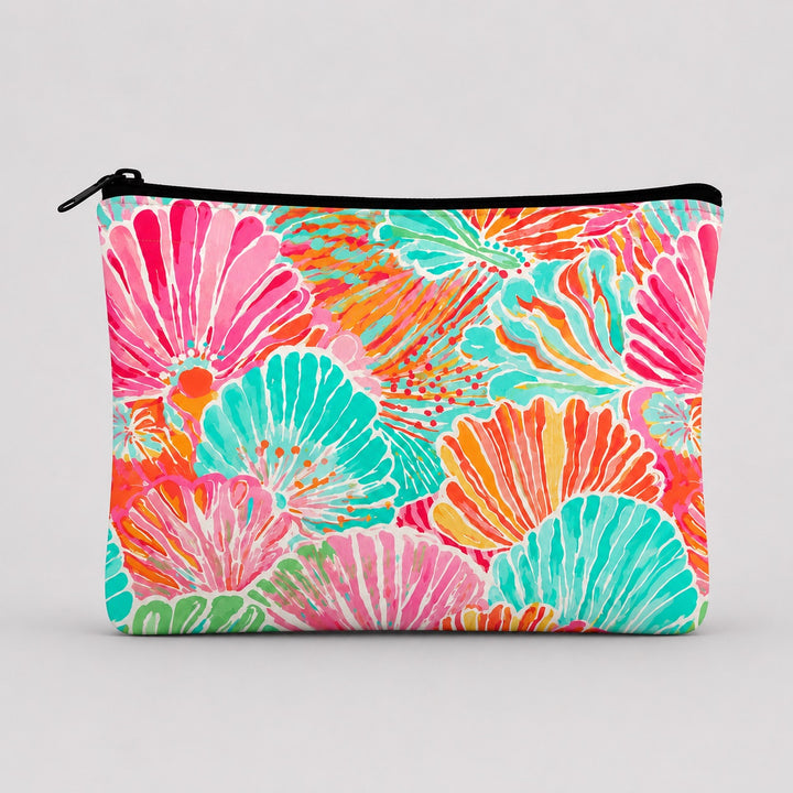 Colouful  Coral Pouch Set Of 2 Pieces